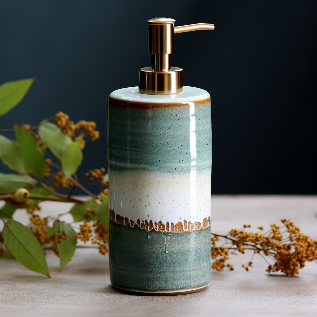 Cylinder Ceramic Soap Dispenser in 2 Colors