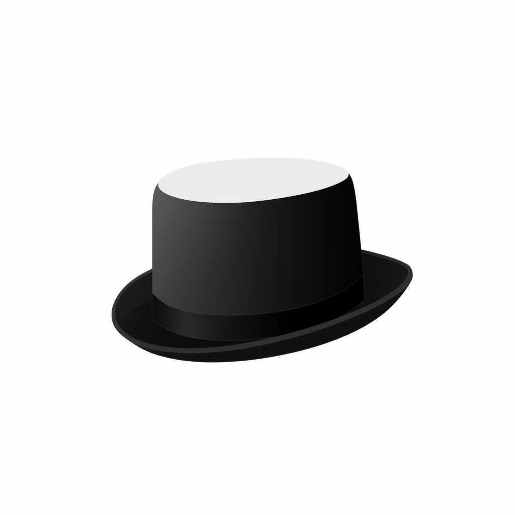 Black and White Cylinder Hat