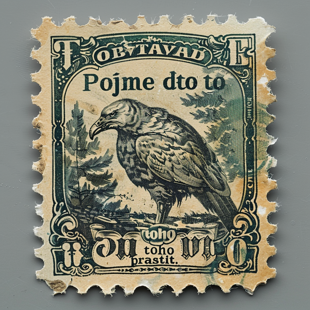 Old Czech stamp with text