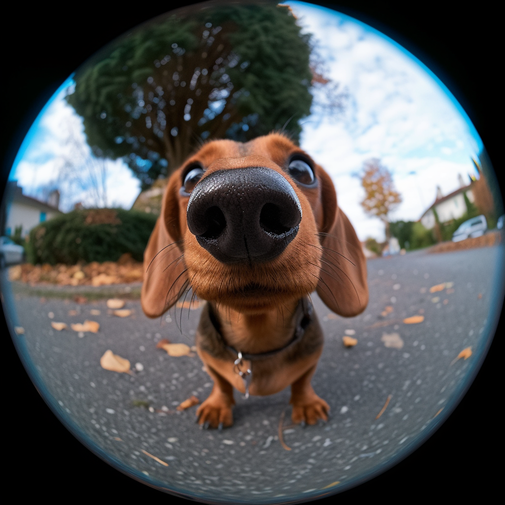 Dachshund Breed Dog Wide Angle Lens