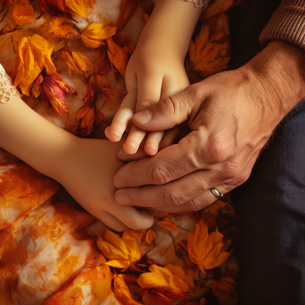 Dad and Daughter Making New Year Card