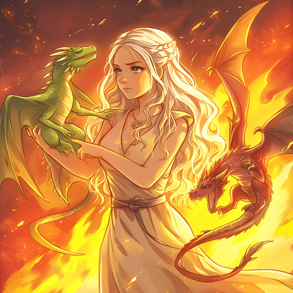 Daenerys Dragons Magic Hatch Flames