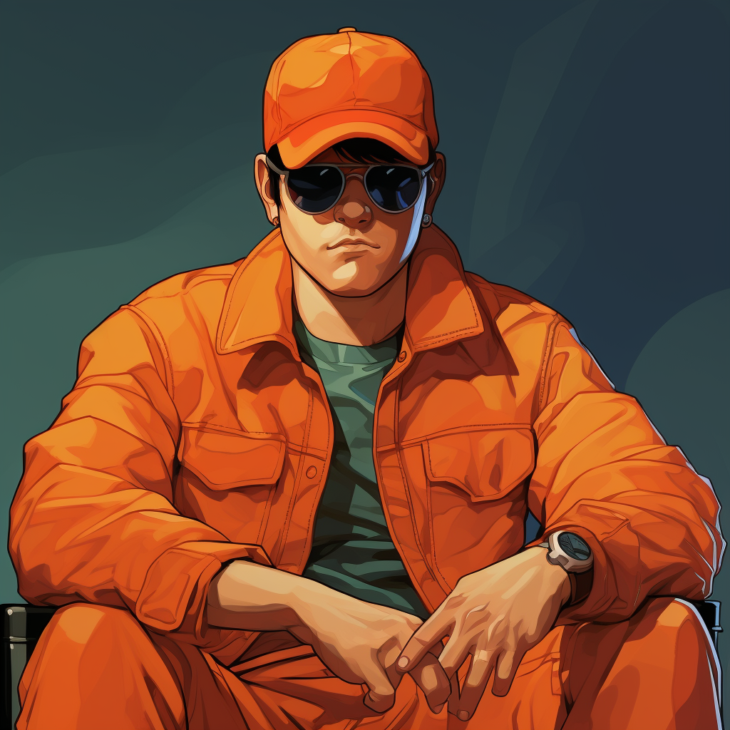 Dale, the exterminator in orange outfit