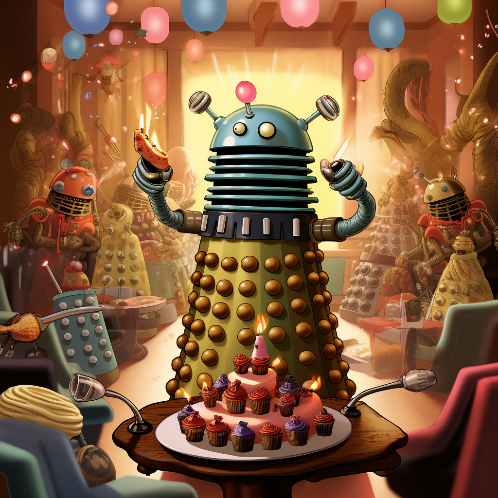 Cute Dalek at a Birthday Party