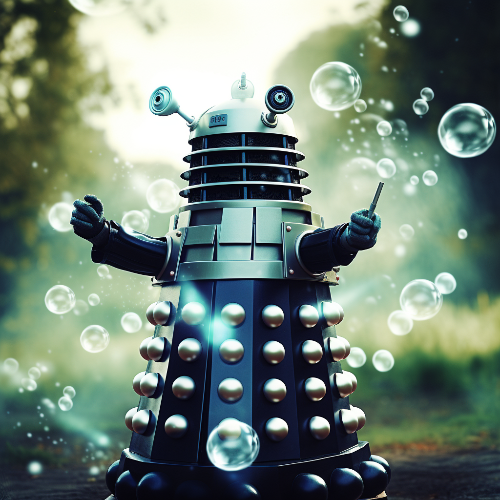 Dalek shooting bubbles clipart image