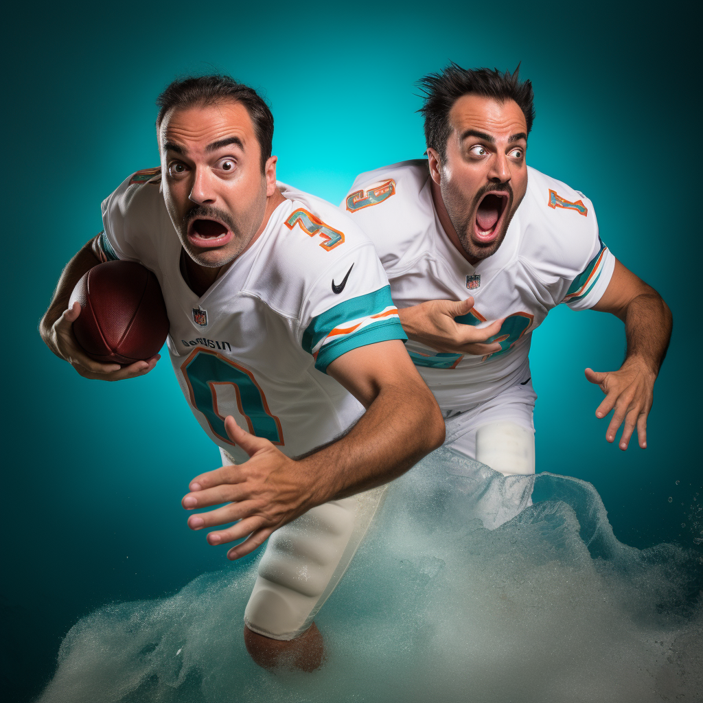 Dan Lebatard and Stugotz as Dolphins