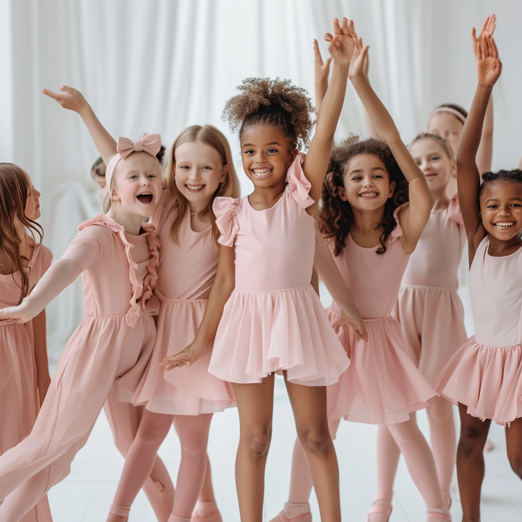 Dance students in photoshoot session