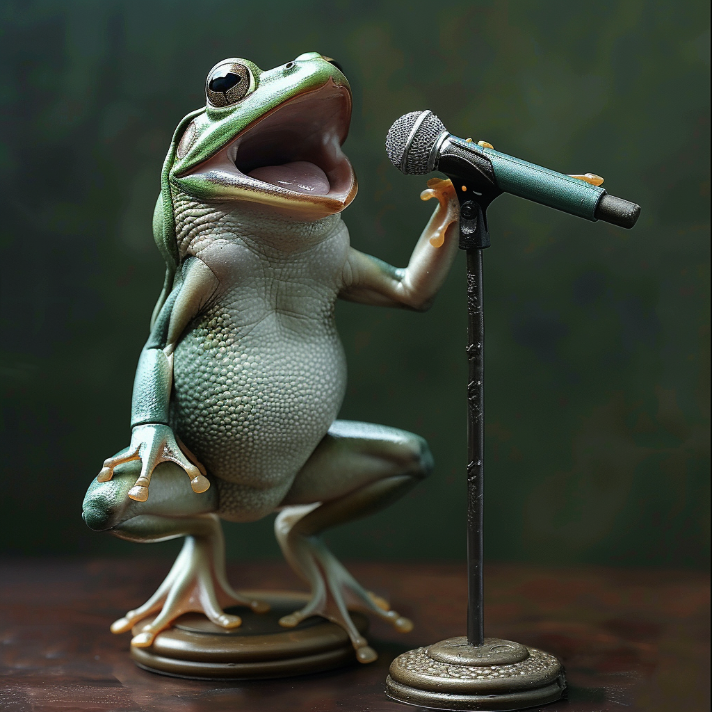 Dancing frog seeking stardom