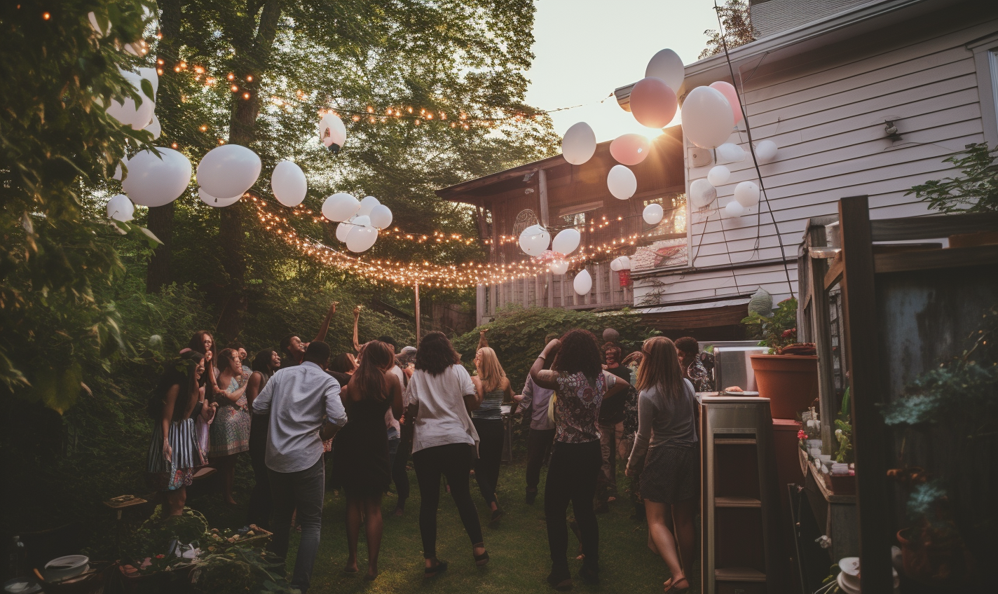 Group of people dancing joyfully