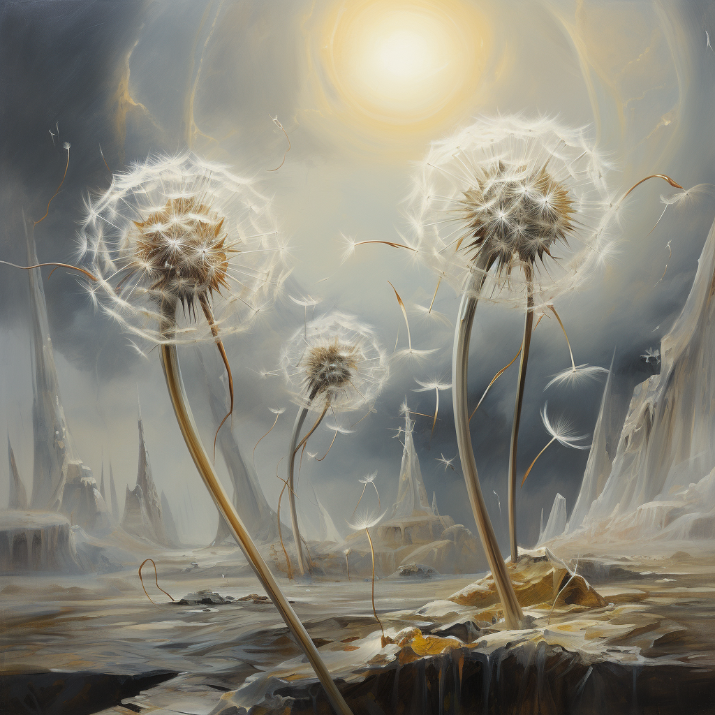 Dandelion Seed Pods on Alien Planet