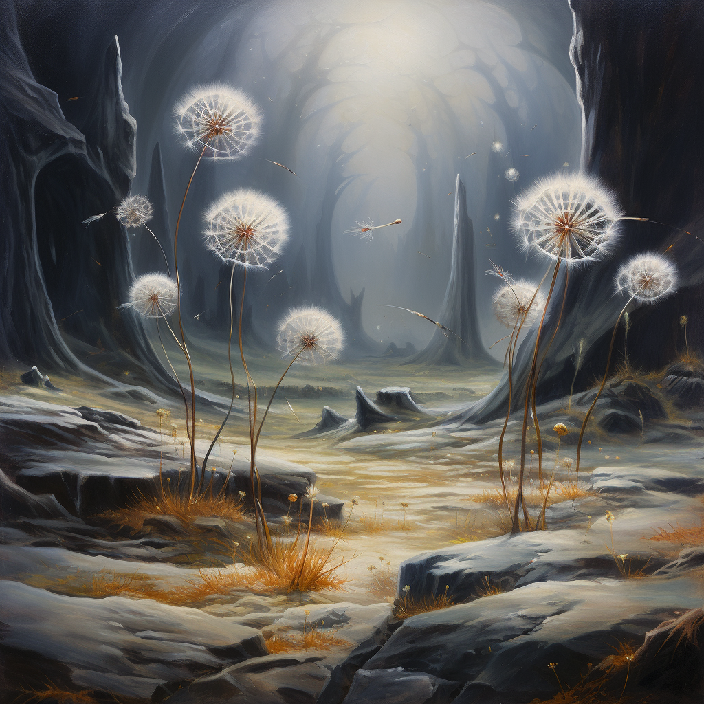 Dandelion Seed Pods on Alien Planet