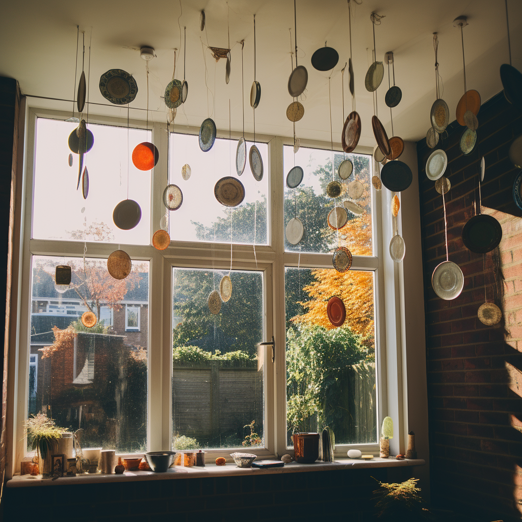 Plates dangling in British home