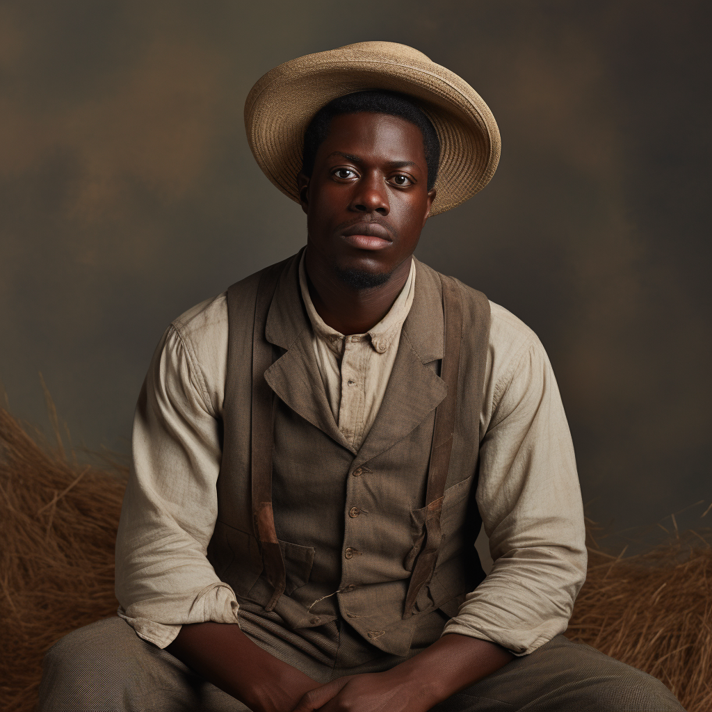 Daniel Kaluuya vintage farm clothes picture