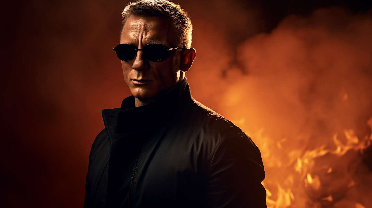 Daniel Craig in all-black special agent gear