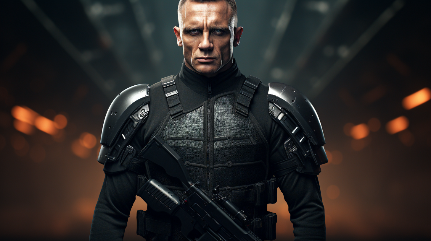 3D Model of Daniel Craig in Special Agent Gear