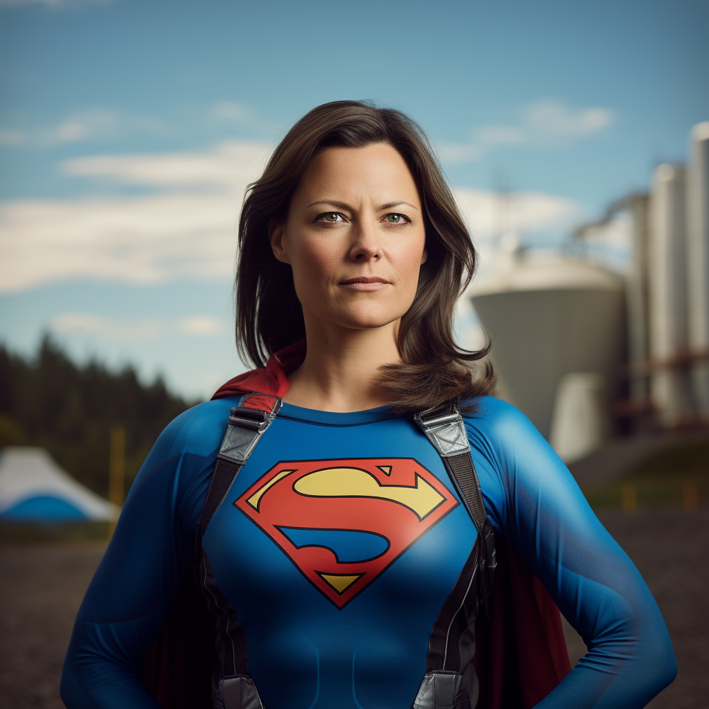 Danielle Smith Superhero Oil Gas Girl