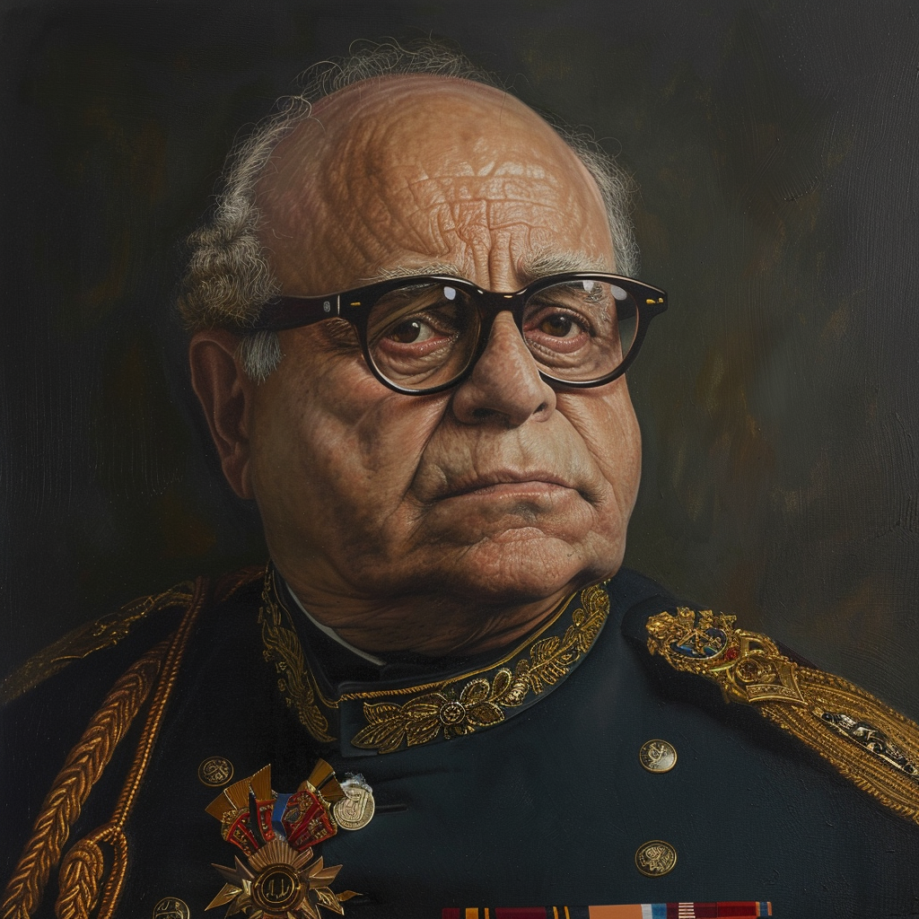 Portrait of Danny Devito as Col. E.H. Taylor Jr.