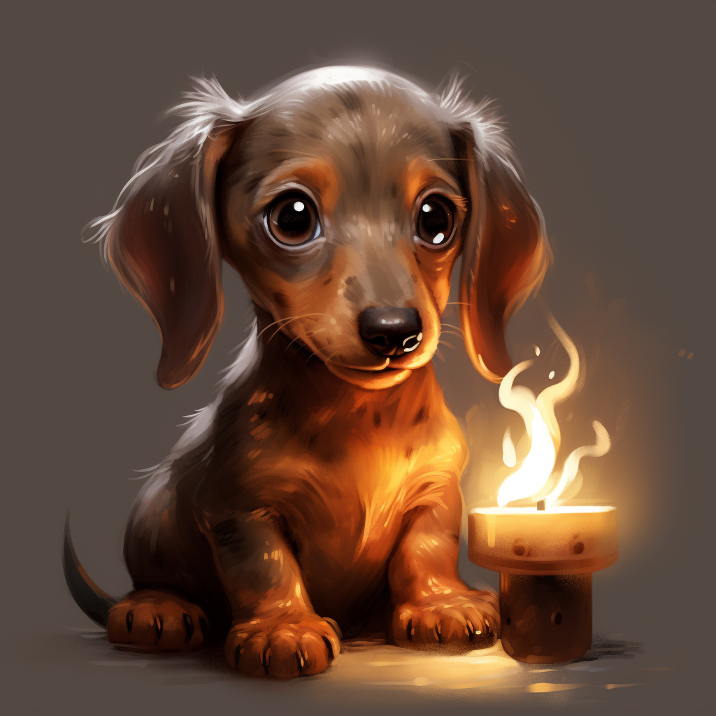 Dapple Brown Dachshund with Smudge - Cute Puppy