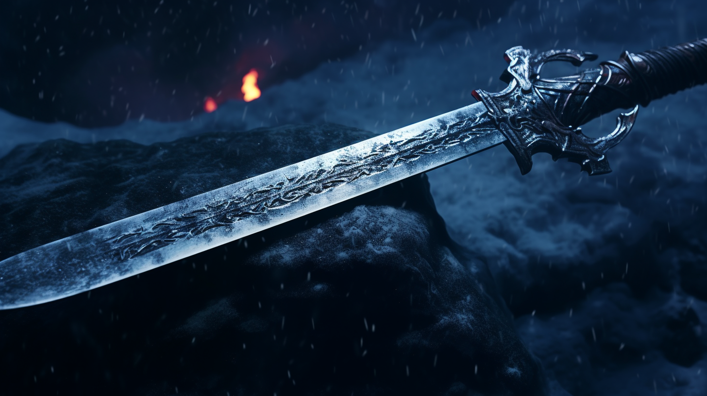 Powerful two-handed sword, Dark Bite of Winter