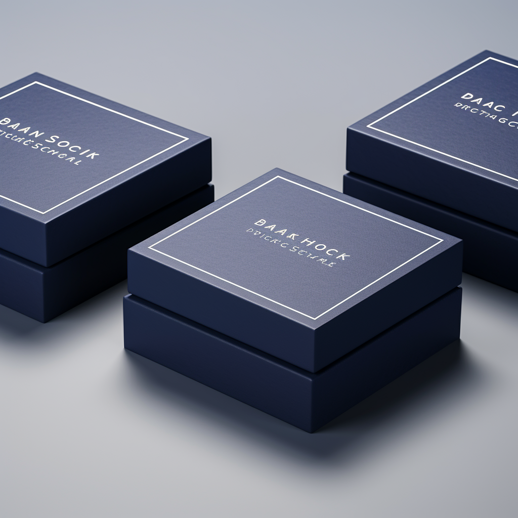 Dark blue small box mockups