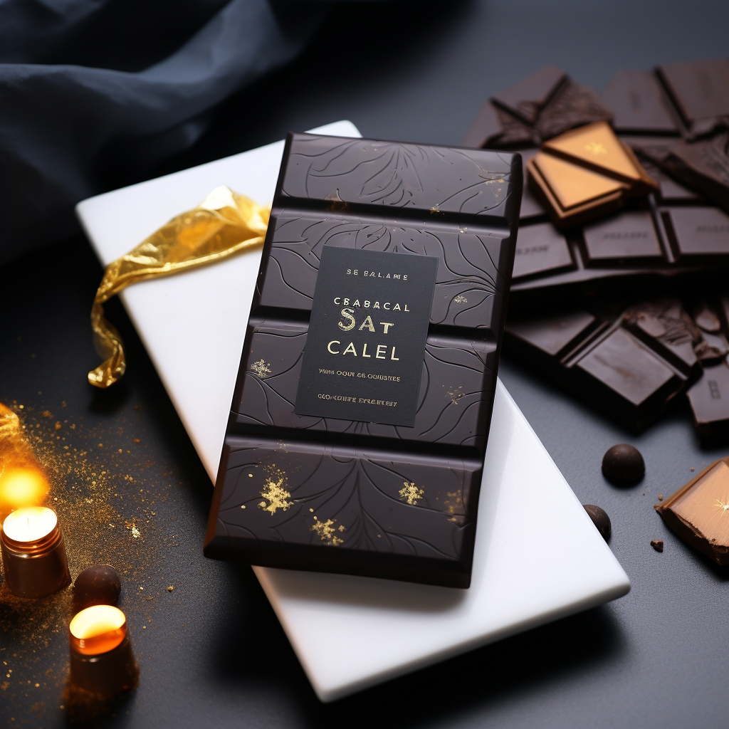 Dark chocolate caramel sea salt bar