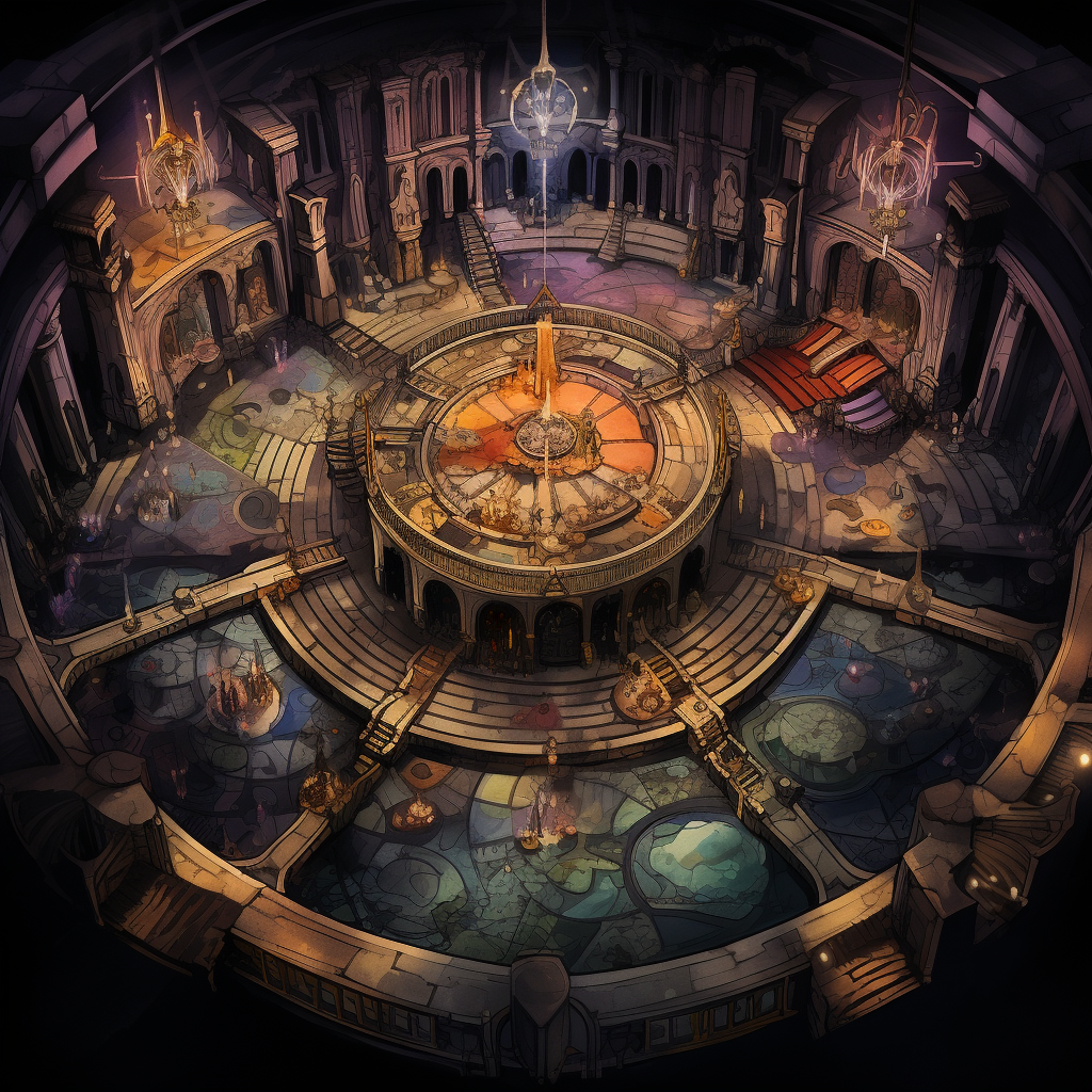 Detailed Dark Crystal Arena Sketch