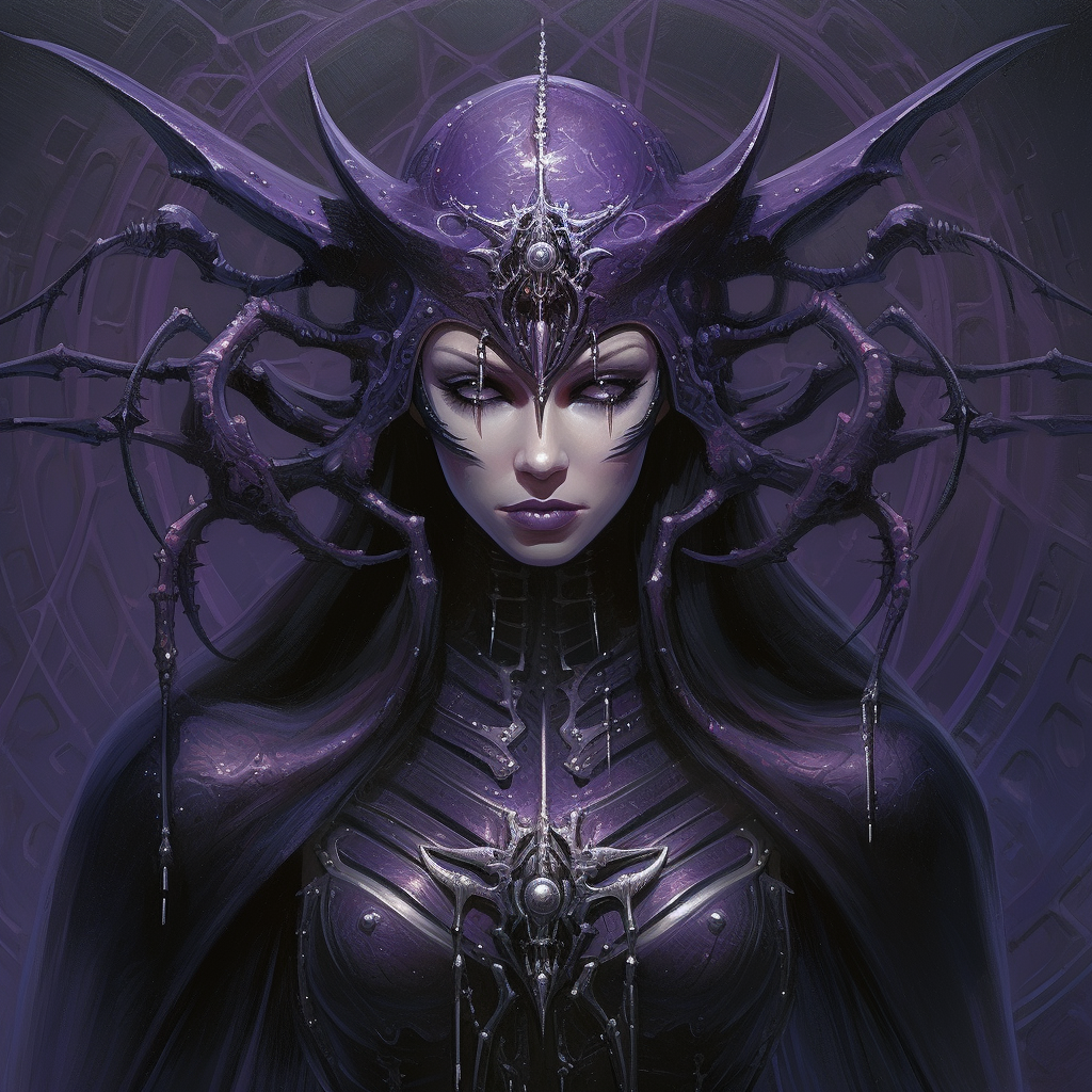 Dark Elf Spider Priestess in Arachno-Armor