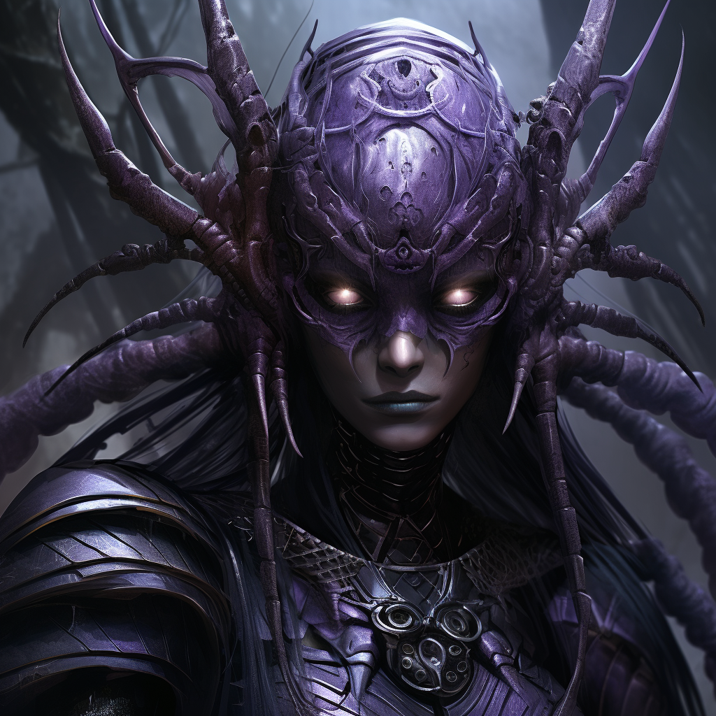 Portrait of Dark Elf Spider Priestess