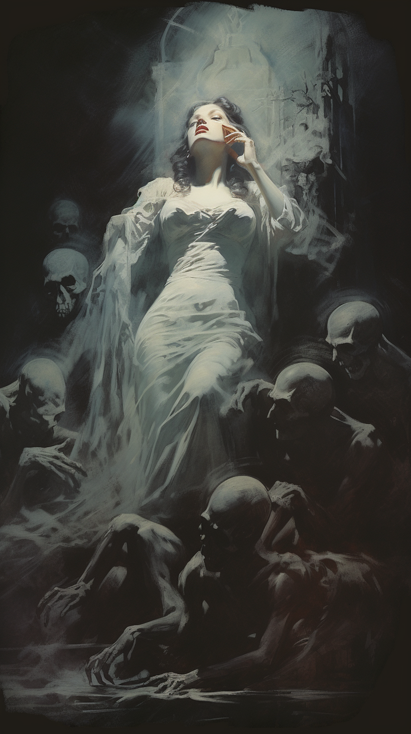 Female nightmares ghosts dark fantasy book art