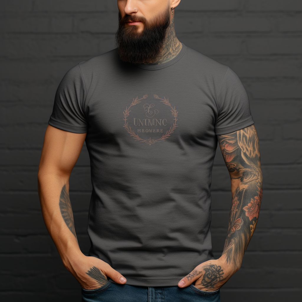 Dark gray Bella Canvas mockup t-shirt