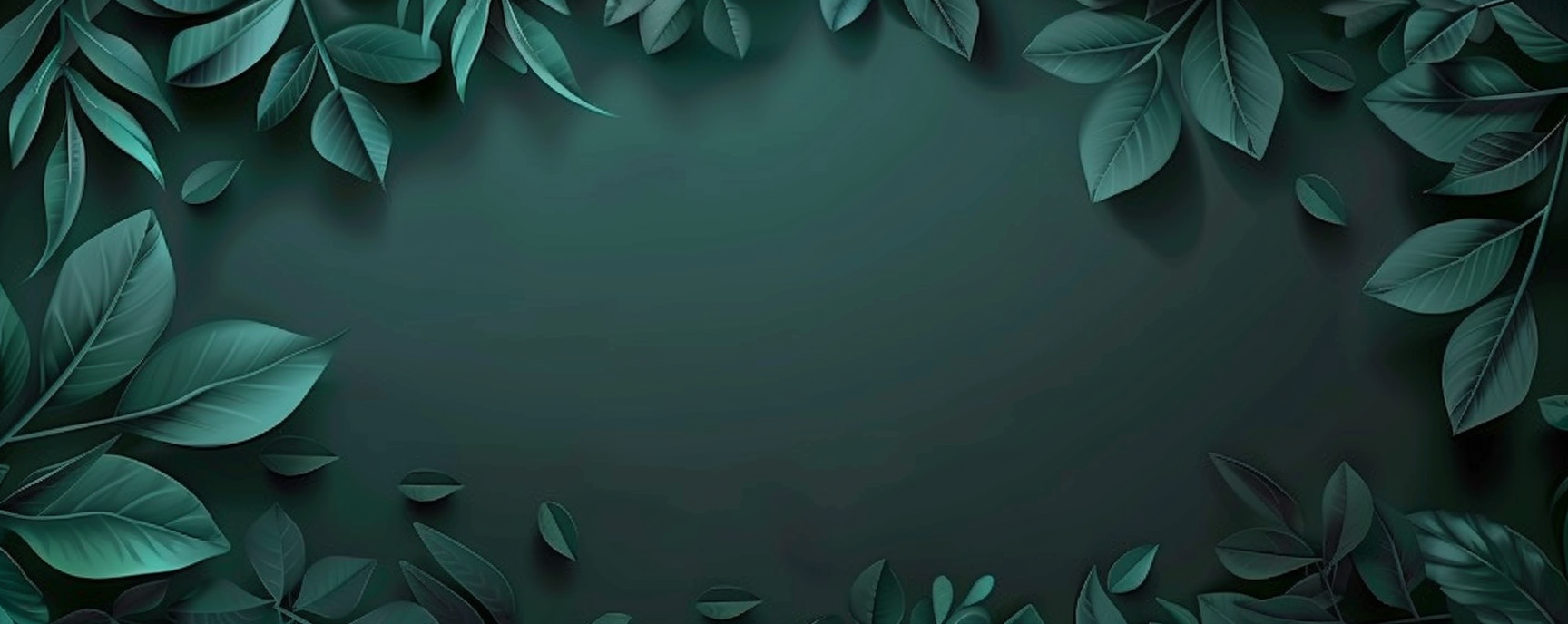 Dark Green Black Leaves Drawing