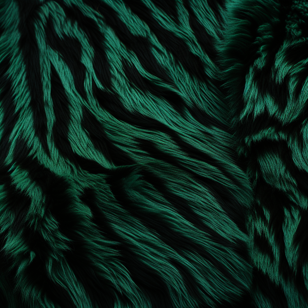 Tiger fur texture in dark green and black stripes