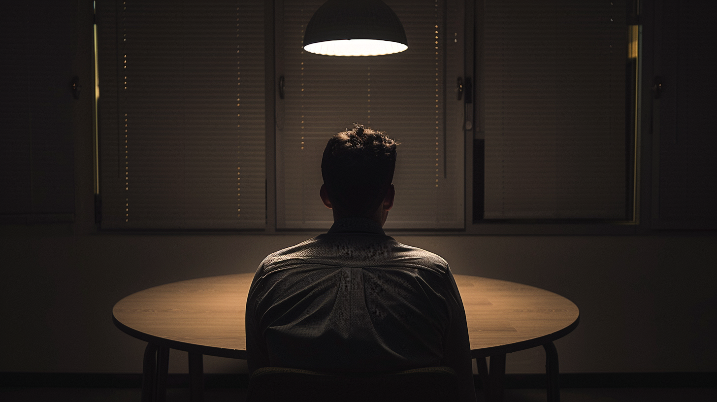 40-year-old man at conference table