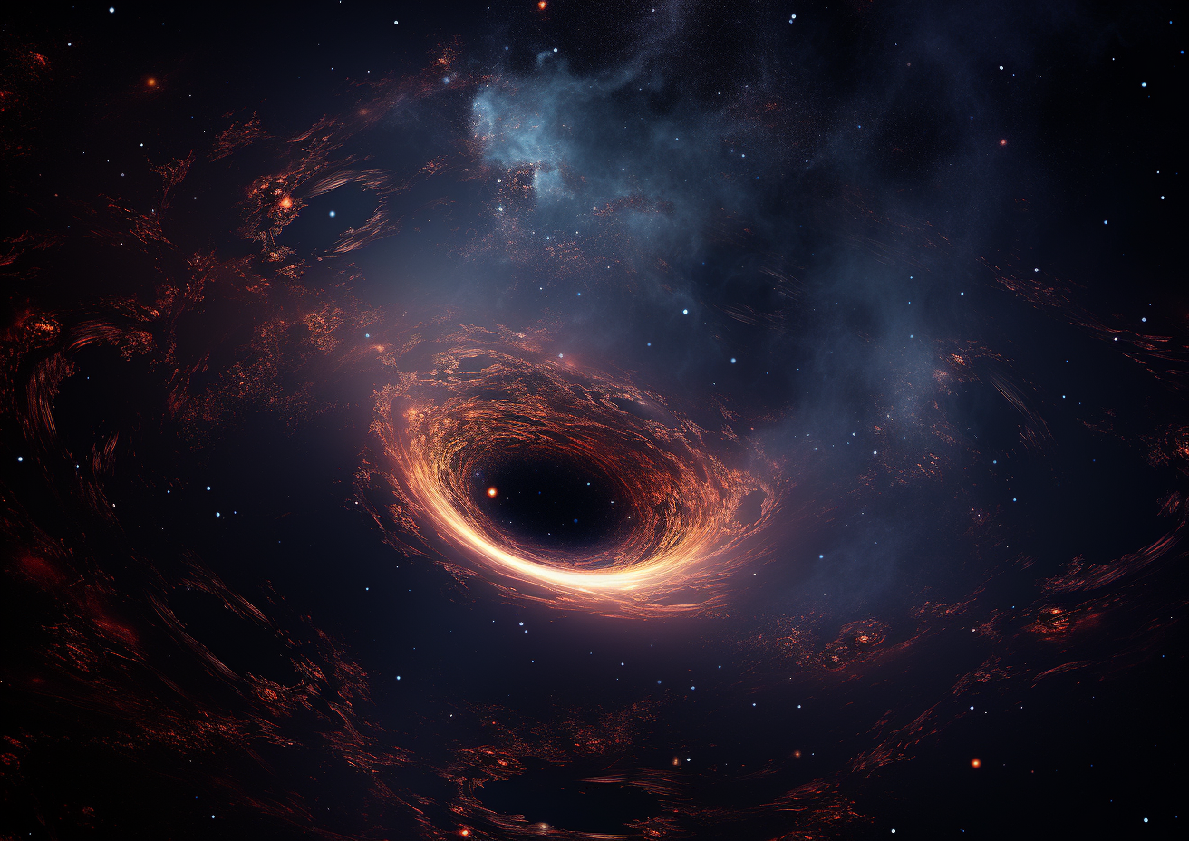 Dark Black Hole in Space