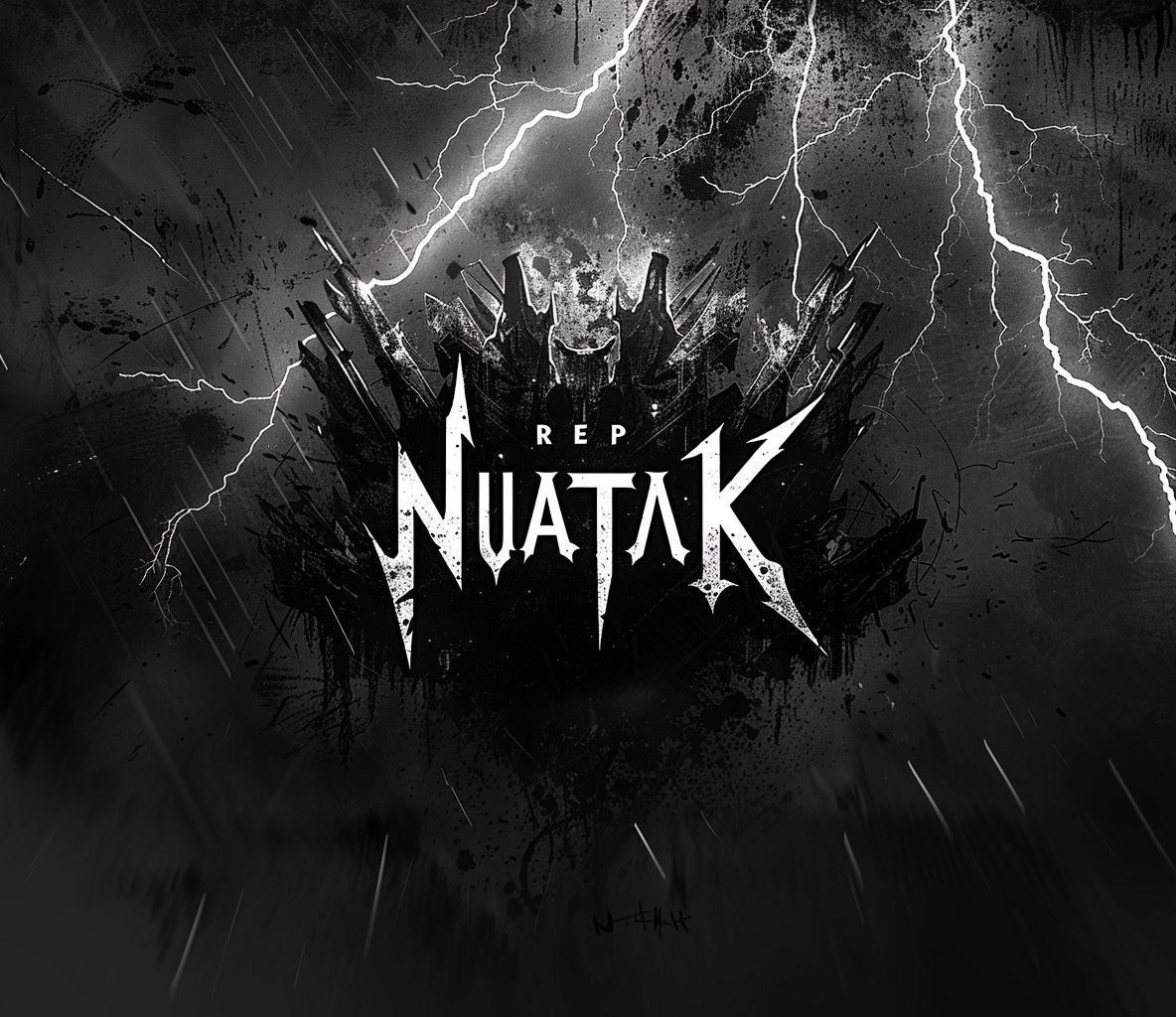 Grunge Style Nunatak Logo