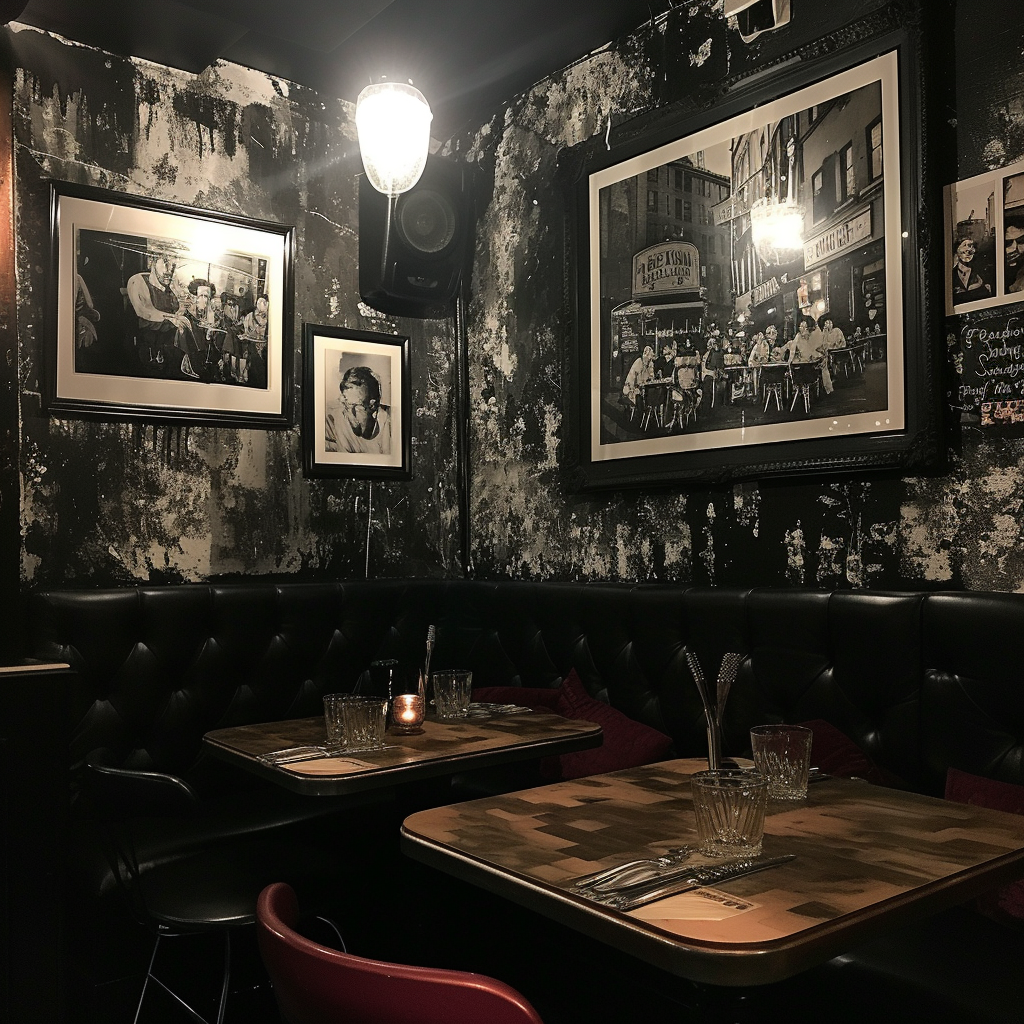 Dark Soho London Basement Restaurant Seating