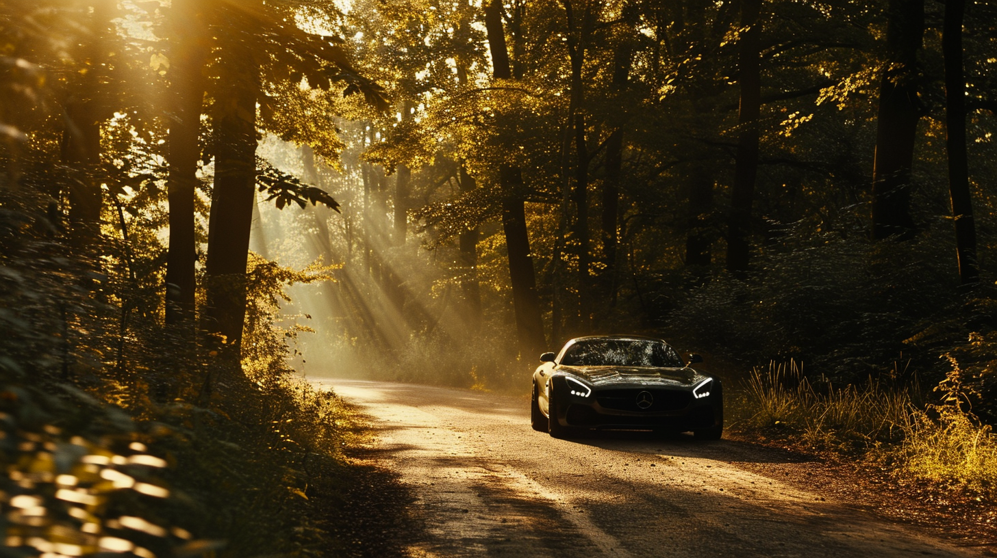 Scene with Mercedes AMG GT