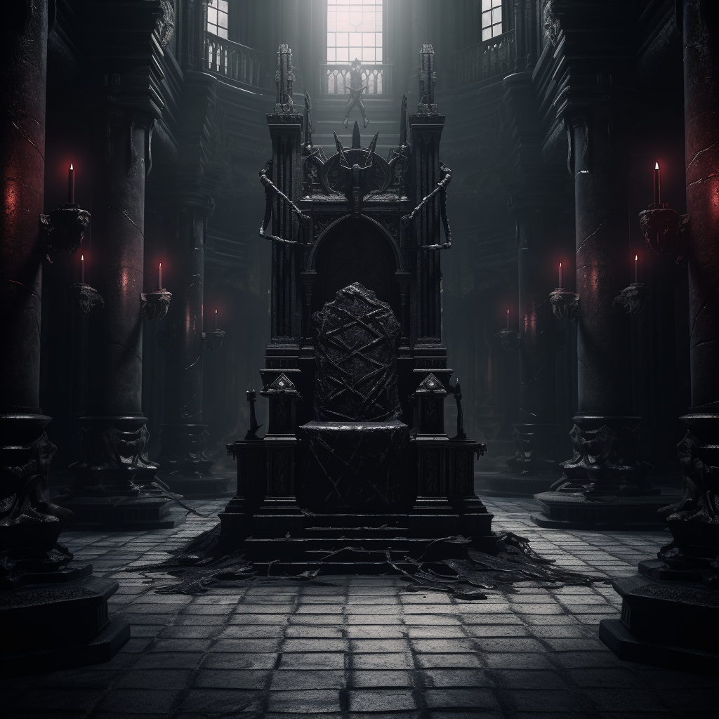 Ancient and Empty Dark Throne Room