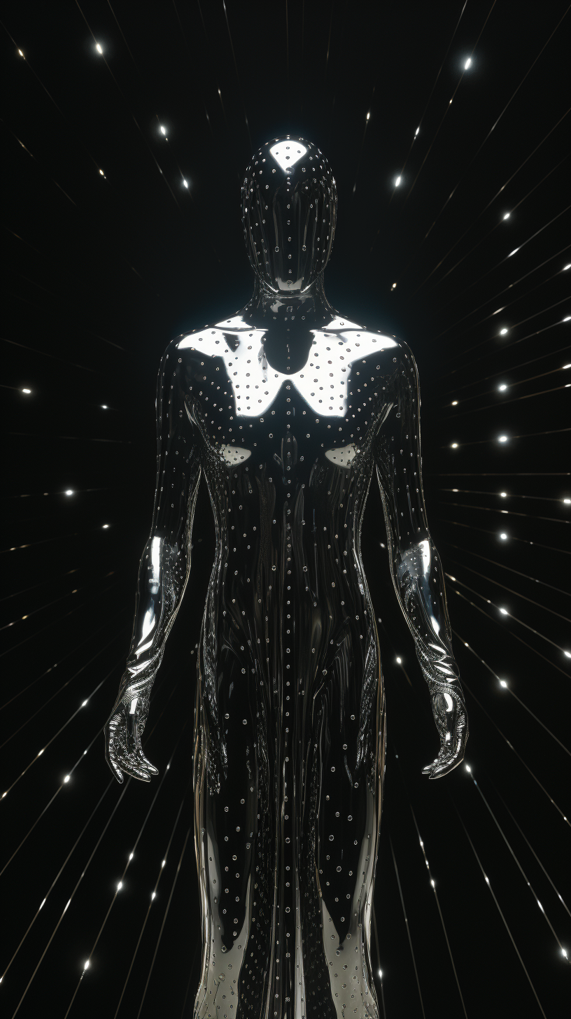 Image of Dark Dismal White Shadow Enemy with Shining Silver Ring