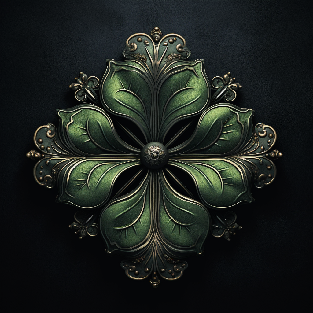 Gothic 4 Leaf Clover Image