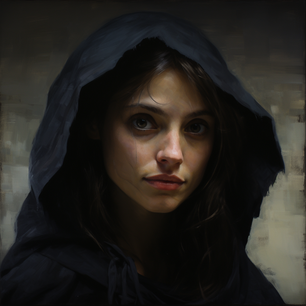 Stunning Dark Portrait Oil Painting Artwork