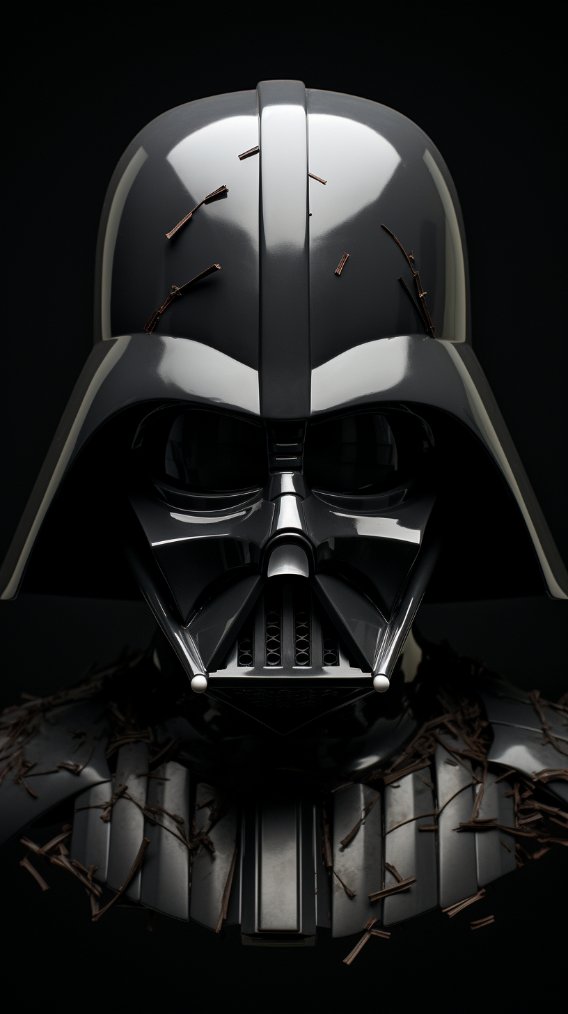 Darth Vader with broken helmet