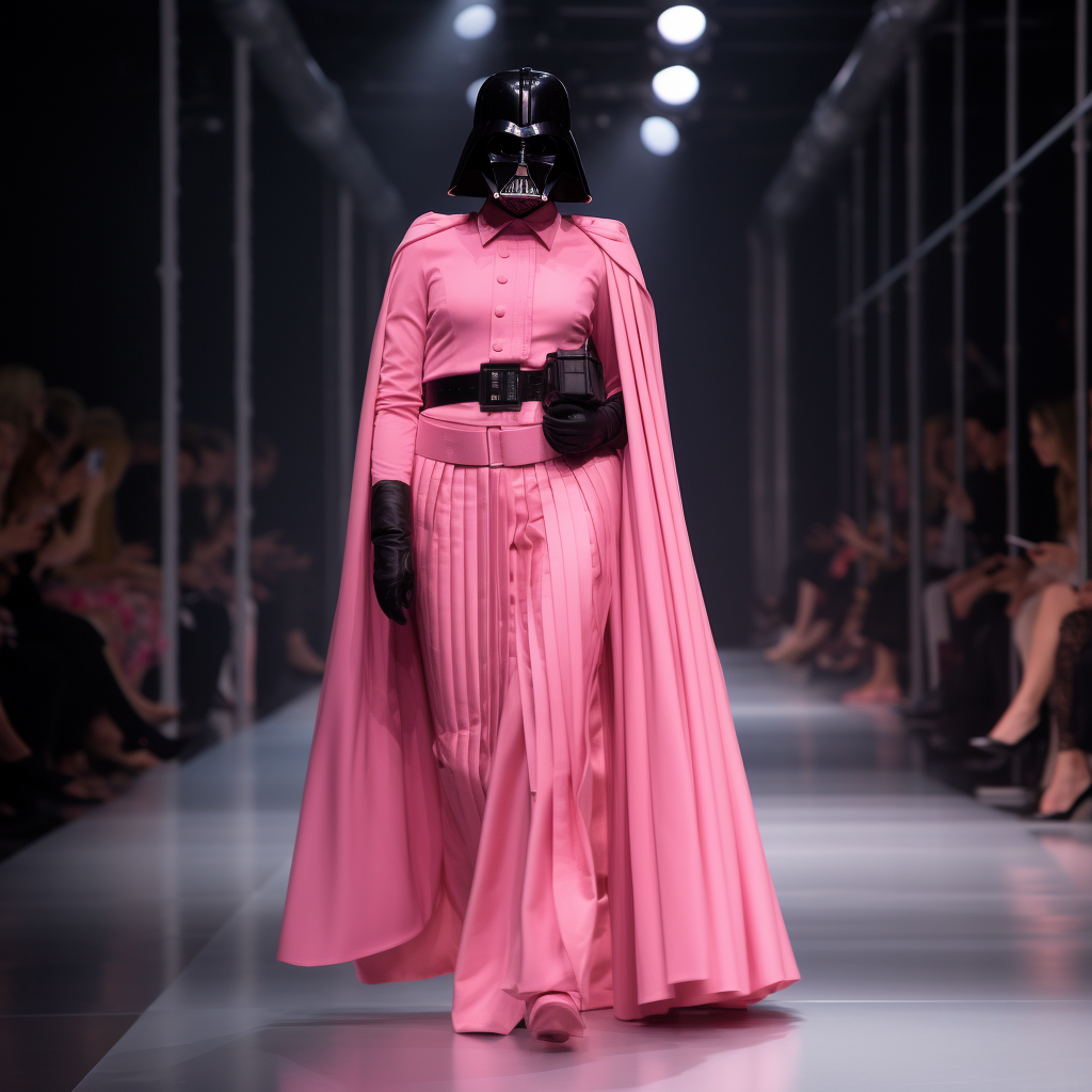 Darth Vader in Pink Fashion at Glamorous Show