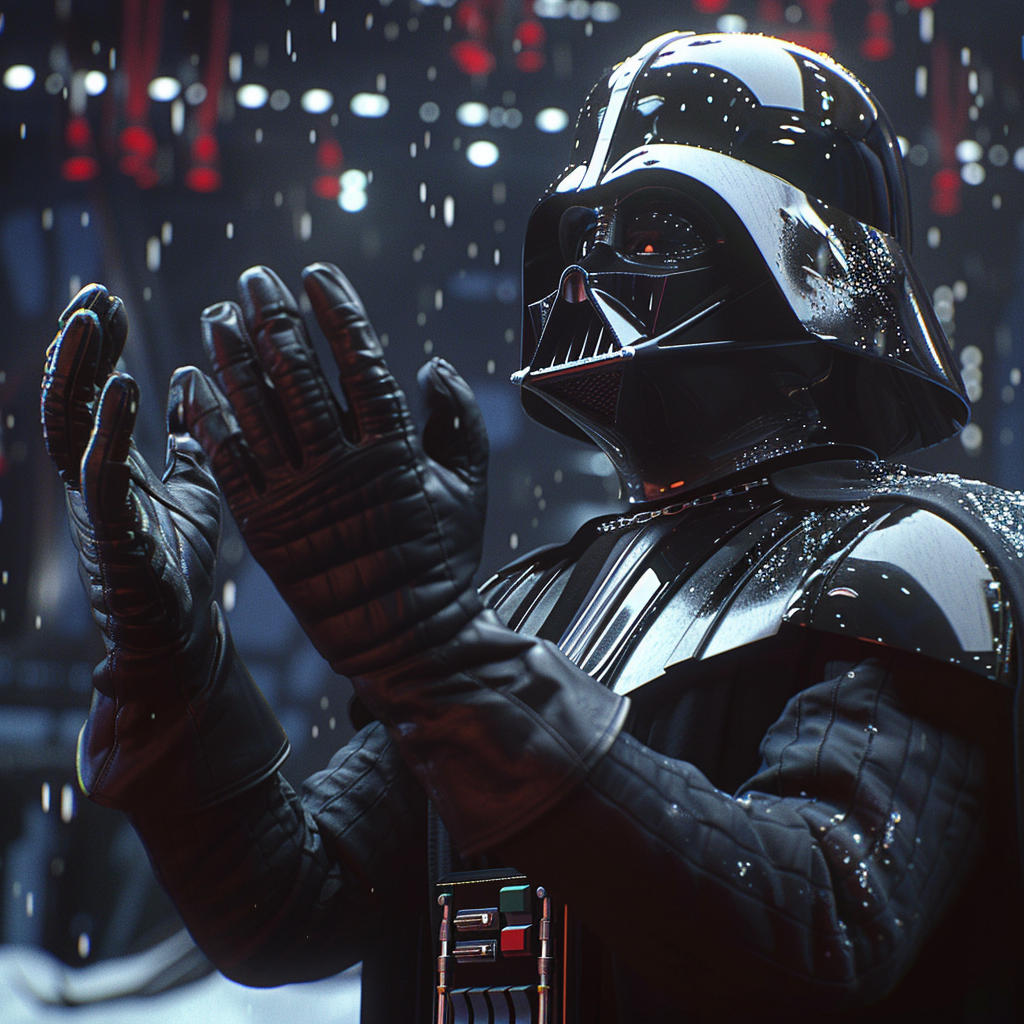 Darth Vader hands folded 4k image