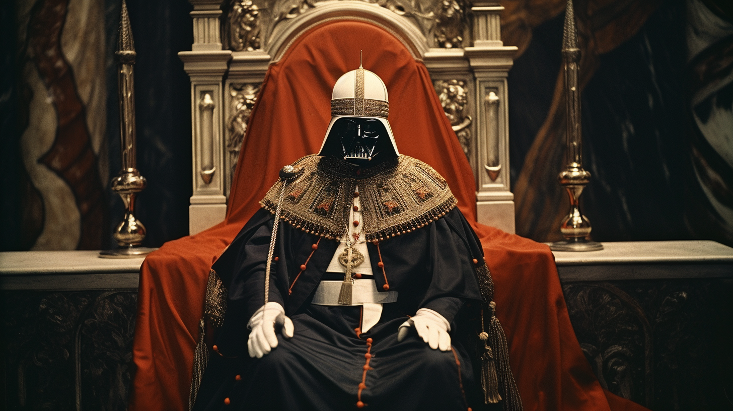 Darth Vader Pope Baptizing R2 D2