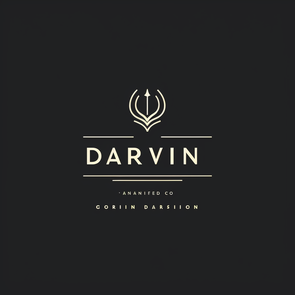 Minimalistic logo design for Darwin's pub bar