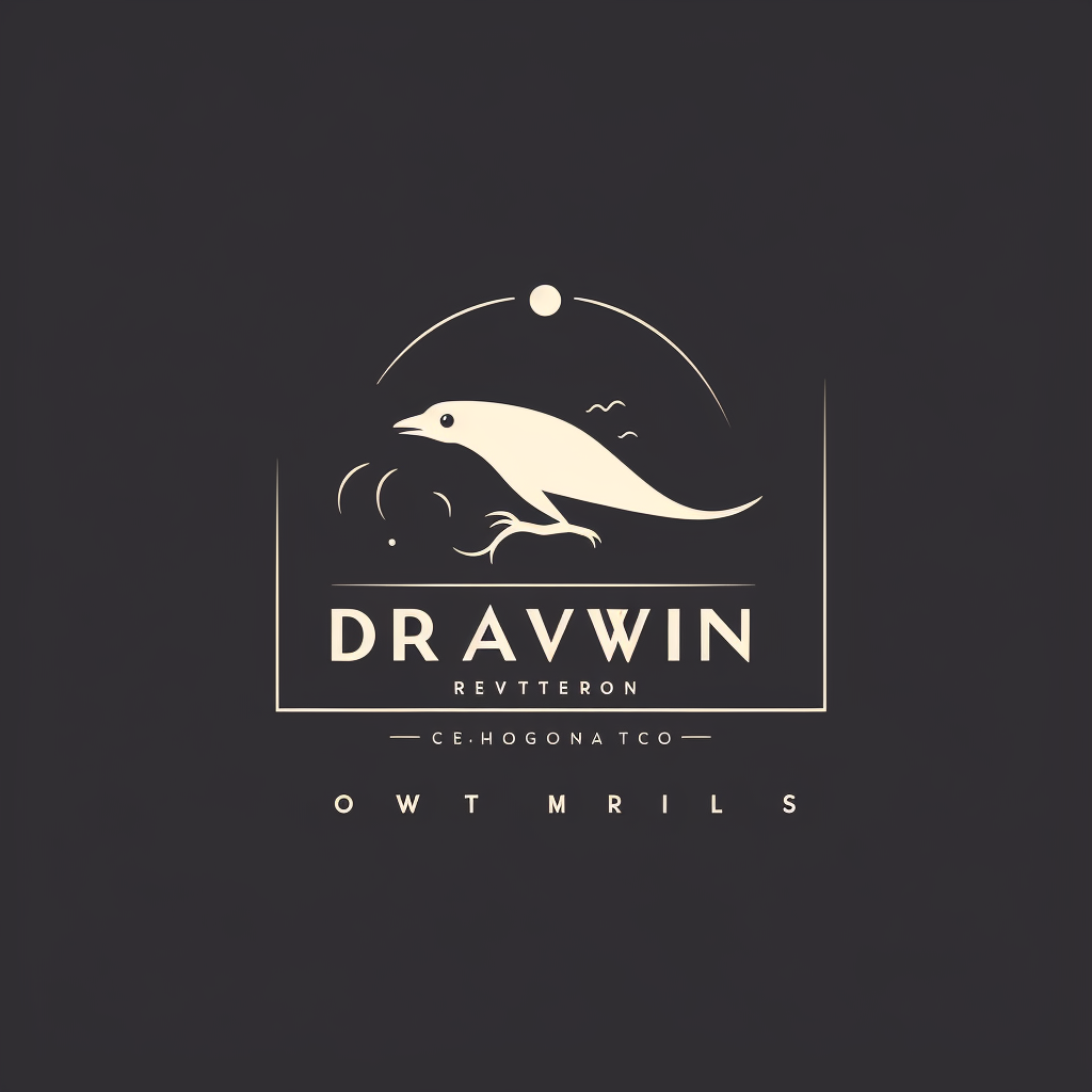 Logo of Darwins Pub Bar depicting evolution and modern design