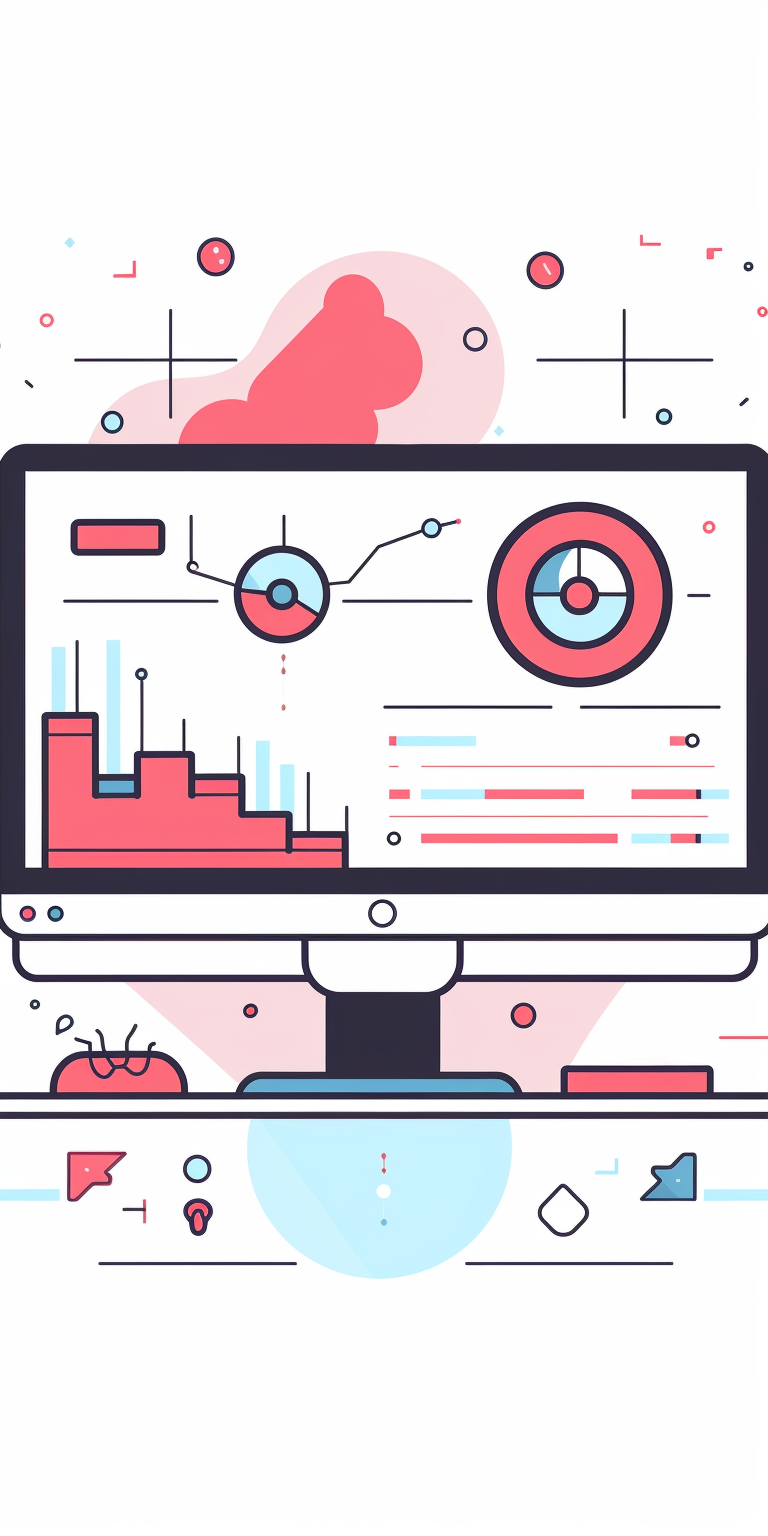 Vector image of analytics dashboard