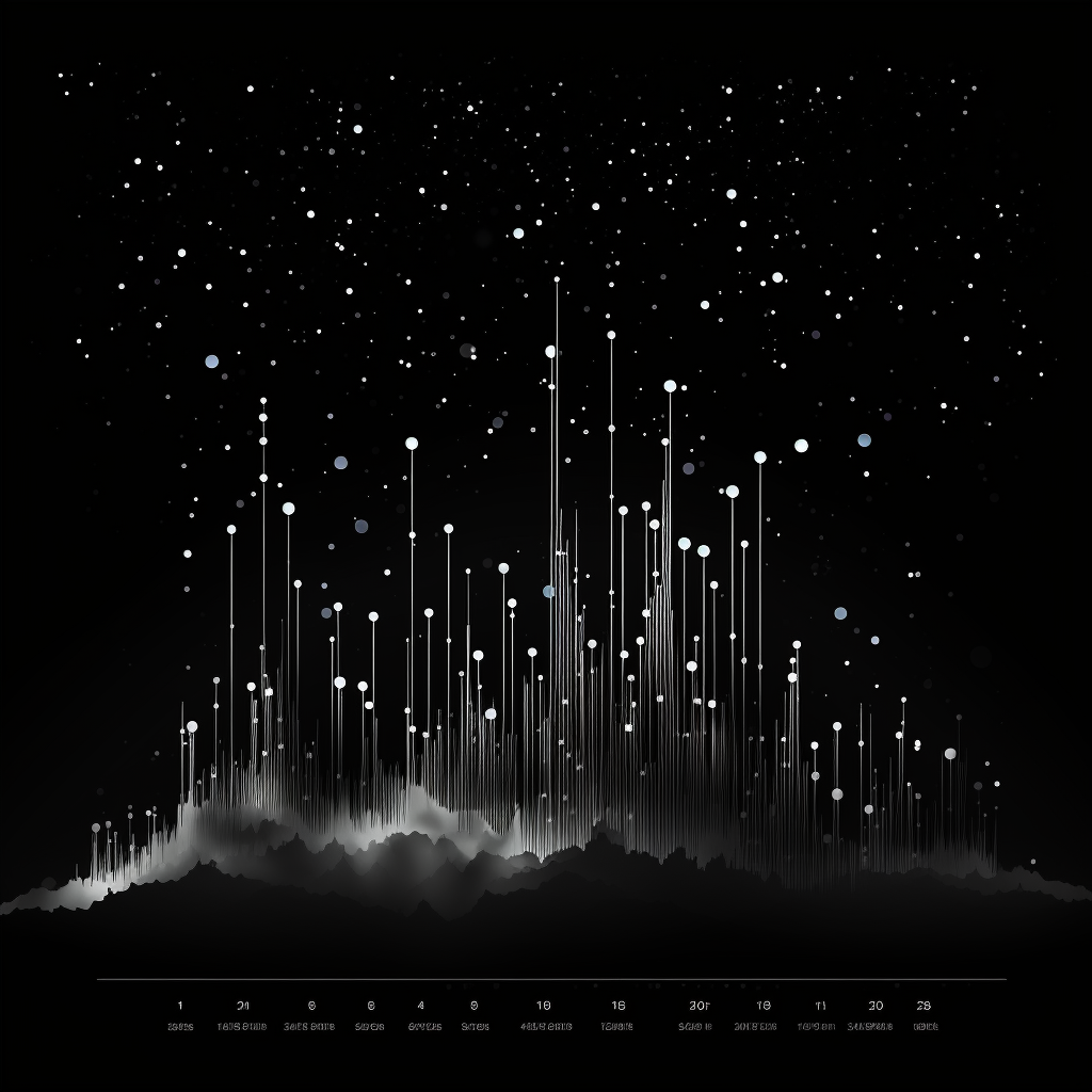 Minimalistic data chart silhouette