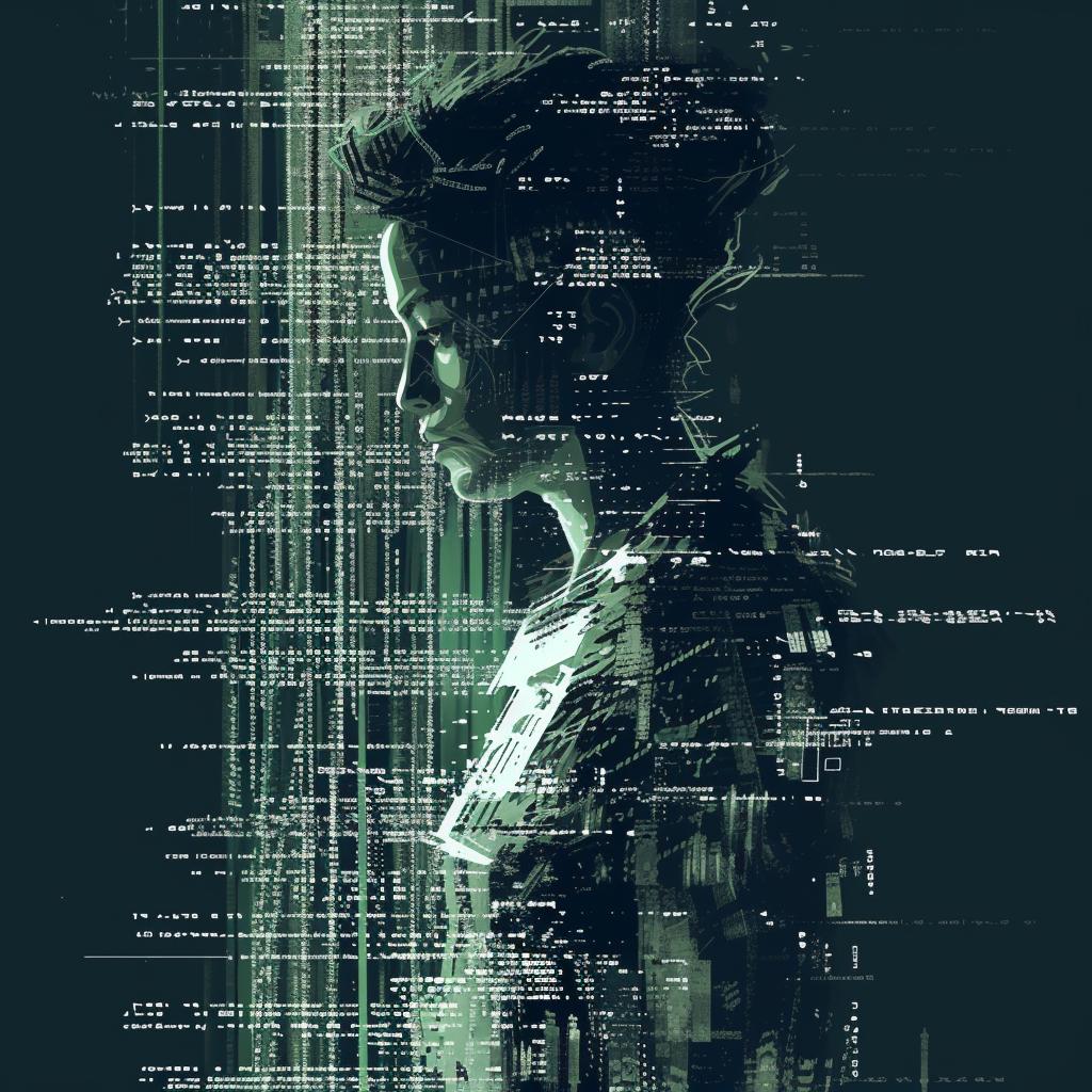 Data Transfer with Clean Background and Ascii Art